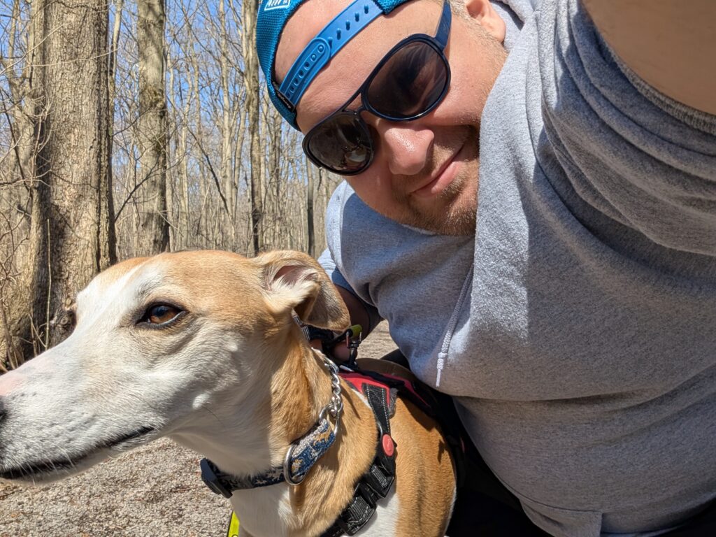 Heartland is Dog-Friendly with dog and dad selfie