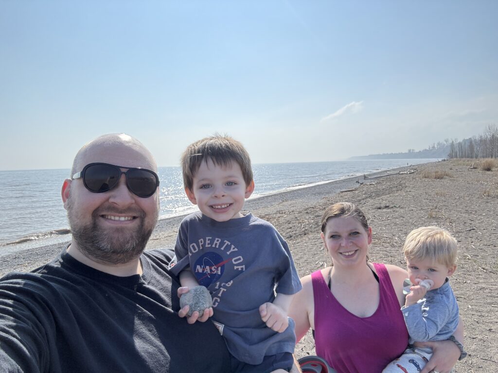 Family fun on a beach