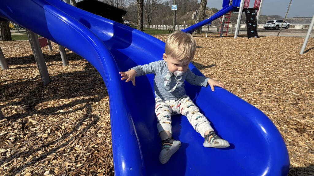 little slide at the perfect beach playground